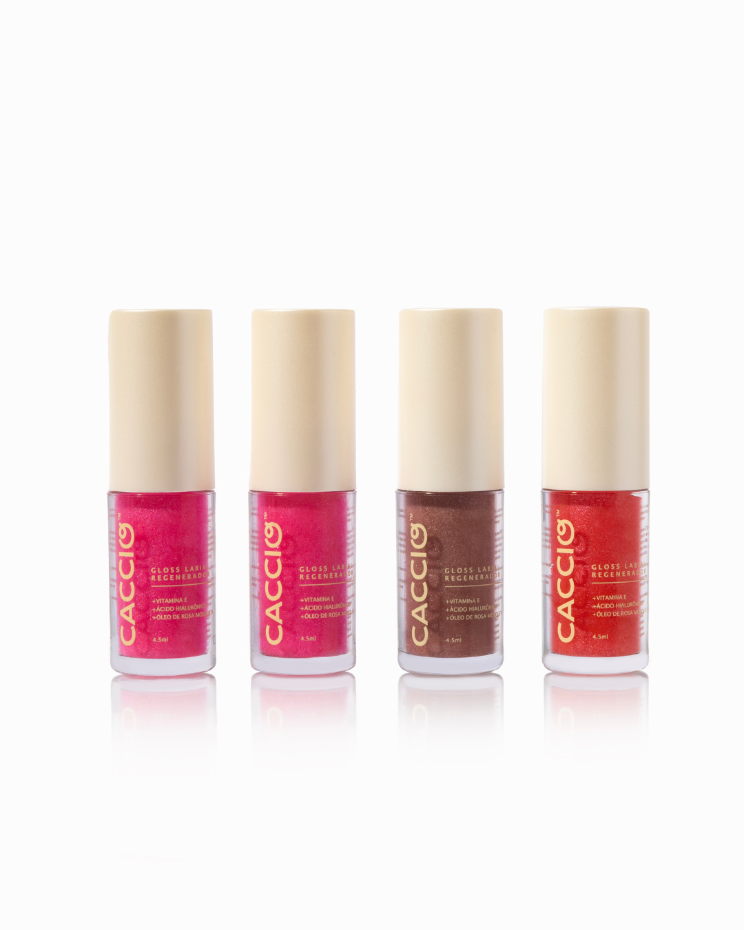 Tons de Romance – Kit com 4 Regeneradores Labiais (2 Rosas, 1 Nude e 1 Coral)